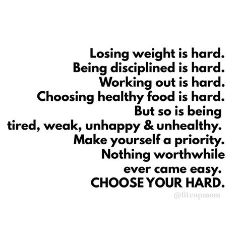 ᴇʟʟɪᴇ ᴘ ✝️ 🏃🏽‍♀️🚓👩‍👧‍👦👙🏖⛰ on Instagram: “Stop ✋🏼 with the excuses. Choose your hard. Nothing worthwhile ever comes easy. Make the best of the current situation & don’t let your…” Choose Your Hard Quote, Choose Your Hard, Make Yourself A Priority, Hard Quotes, Inspirational Quotes Motivation, Inspirational Words, Work Hard, Verses, Motivational Quotes