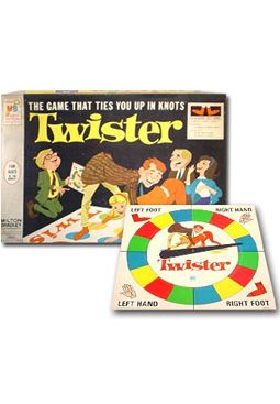 Twister was patented in 1966 and became a sensation when Eva Gabor played it with Johnny Carson on The Tonight Show on May 3, 1966. Twister Game, 1970s Toys, Milton Bradley, Oldies But Goodies, I Remember When, Photo Vintage, Vintage Games, Childhood Toys, Retro Toys