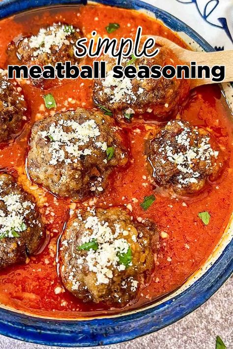 Meatball Seasoning Meatball Seasoning Recipes, Meatball Seasoning, Easy Italian Meatballs, Cajun Spice Mix, Perfect Meatballs, Gluten Free Meatballs, Fried Meatballs, Meatloaf Meatballs, Best Meatballs