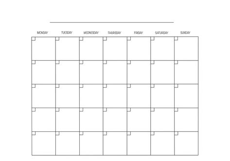 Blank monthly calendar (printable) businessplanner #plannerideas #socialmediaplannerprintablefree Blank Monthly Calendar Printable Free, Blank Monthly Calendar Printable, Blank Calendar Printable, Free Weekly Planner Templates, Free Monthly Planner, Calendar Landscape, Blank Monthly Calendar Template, Free Printable Calendar Templates, Note Templates