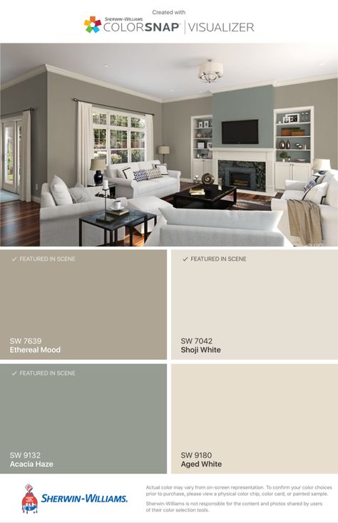 Color of the Week- Week 9 Ethereal Mood – Decor by Jo Interior Paint Colors Schemes, Sunroom Ideas, Farmhouse Paint Colors, Painting Colors, Farmhouse Paint, Exterior Color Schemes, Room Paint Colors, Interior Paint Colors, Paint Colors For Living Room