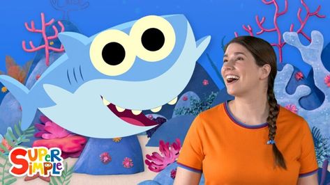 Baby Shark - Super Simple Songs Baby Shark Christmas, Shark Nursery, Simple Songs, Baby Shark Song, Baby Shark Doo Doo, Super Simple Songs, Chinese New Year Design, Doo Doo, Preschool Songs