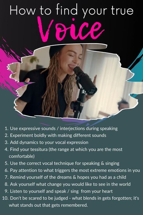 How to find your true voice - learn to sing and speak better by finding and using your true voice|#learningvocals, #HowtoSingBetter, #howtosinghighnotestips #startlearningsinging, #learnsingingathome Vocal Coaching Tips, Tips To Sing Better, How To Sing Better, Vocal Warmups Singing, Vocal Exercises Singing, Vocal Coaching, Vocal Technique, Writing Songs Inspiration, Vocal Warmups