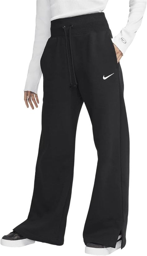 Amazon.com: Nike Sportswear Phoenix Fleece High-Waisted Womens (as1, Alpha, m, Regular, Regular, Black/White) : Clothing, Shoes & Jewelry Nike Sportswear Phoenix Fleece, Nike Sportswear Women, Nike Sweats, Women's Sportswear, Wide Leg Sweatpants, Nike Sweatpants, Loungewear Luxury, Athletic Apparel, Fleece Pants