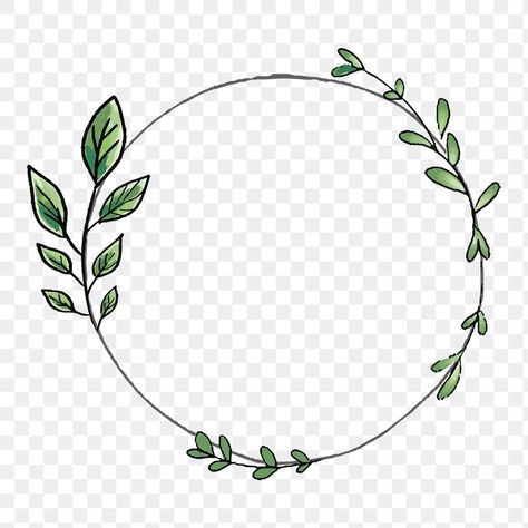 Circle Shape Design, Leaf Doodle, Png Collage, Png Circle, Circle Doodles, Leaves Doodle, Plant Doodle, Circle Circle, Doodle Frame