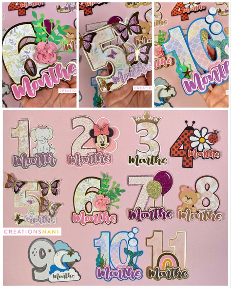 👶🏻 Celebrar los cumples meses de tu bebé 🎂 . Podemos hacerte 11 cake toppers y ya no tendrás que correr a última hora. . Para nosotros los chicuelitos de la casa son muy importantes y sabes que será un lindo recuerdo de sus primeros meses de vida. . Recuerda todos completamente personalizados. . #cumplemes #formybaby #mamabloguera #mamaprimeza #babyblogger #babyfashionista #maternity #month #monthly #cumplemeses #cake #caketoppercumplemes #meses #babymonthlyphotos #babyupdate #newbornphot Diy 3d Cake Topper, 3d Cake Toppers Diy, Baby Milestone, Cake Topper Cricut Maker, 3d Cake Topper Cricut, 6 Meses Bebe Celebracion, Diy Cake Topper Birthday, 3d Cake Toppers, Cricut Birthday