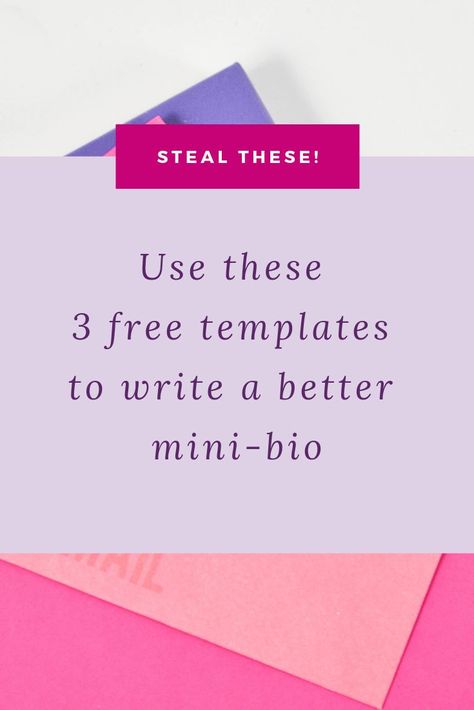 It's not just your #aboutpage where you have to talk about yourself -- you also need a compelling #shortbio or #mini-bio for your #guestposts, other pages of your #website, your #leadmagnets, #mediafeatures and more. Use these three free templates to write a mini-bio that gets your audience excited about what you do and signing up to hear more from you! #minibio #copywriting #shortbiotemplates #minibiotemplates #socialmediabio Overeating Quotes, Bio Template, Writing A Bio, Sculptural Fashion, Parenting Techniques, Creating A Business, Business Pages, Craft Business, Free Templates