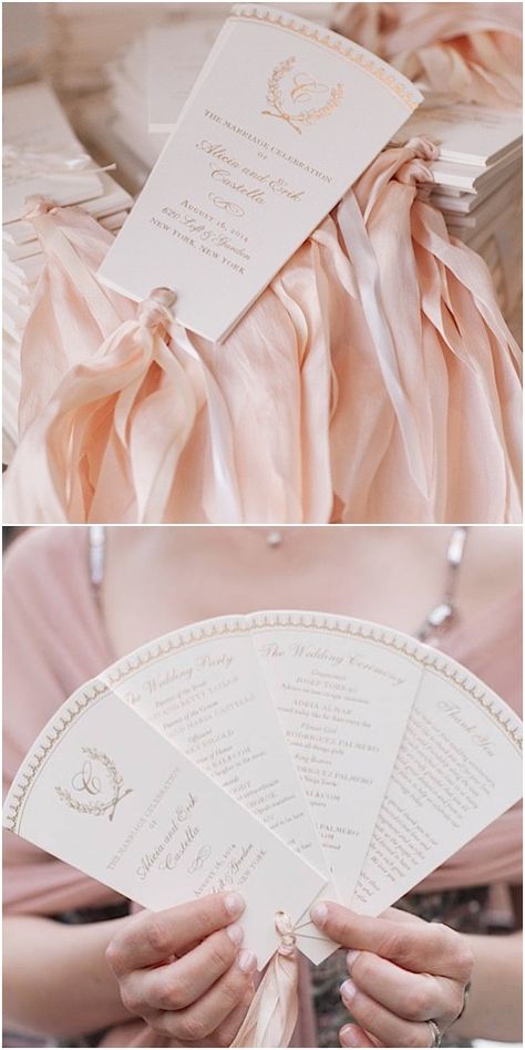 Stationery Wedding Fan, New York Wedding Venues, Manhattan Wedding, Wedding Program Fans, Wedding Ceremony Programs, Wedding Invitation Inspiration, Wedding Party Invites, Ceremony Programs, Program Ideas