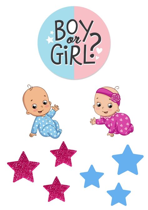 Ready to print in an A4 size photo paper. Gender Reveal Cake Topper Printable, Gender Reveal Topper, Baby Shower Gender Reveal Cake, Printable Gender Reveal, Unicorn Cupcakes Toppers, Gender Reveal Cake Topper, Photo Cake Topper, Baby Cartoon Drawing, Bear Cake Topper