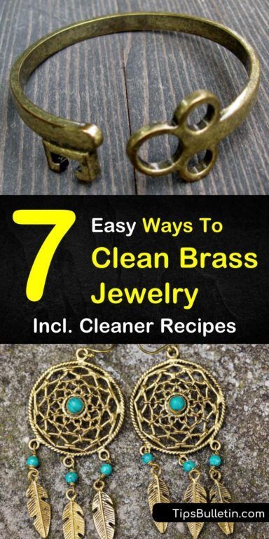 7 Easy Ways to Clean Brass Jewelry - Incl. Cleaner Recipes If you own any brass jewelry piece,s you are going to need to learn how to take care of them in order to wear them. From bracelets to rings, cleaning your brass jewelry can easily be done using household items like baking soda. #brassjewelry #brass #cleaner How To Polish Brass, Natural Jewelry Cleaner, Arm And Hammer Super Washing Soda, Brass Cleaning, Brass Cleaner, Bulk Jewelry, Cleaner Recipes, Vinegar Cleaning, Kitchen Cleaning Hacks