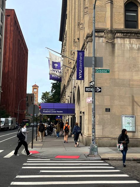 Nyu Nursing School, Nyu Tisch School Of The Arts, Nyu Film Student Aesthetic, New York School Aesthetic, Nyu Campus Aesthetic, Nyu Student Aesthetic Dorm, Nyc Student Aesthetic, Nyu Tisch Aesthetic, Nyu University Aesthetic