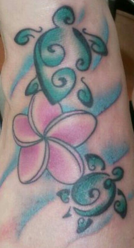 Plumeria Wrap Around Ankle Tattoo, Around Ankle Tattoo, Wrap Around Ankle Tattoos, Grandchildren Tattoos, Ankle Foot Tattoo, Plumeria Tattoo, Cute Ankle Tattoos, Turtle Tattoos, Mom Daughter Tattoos