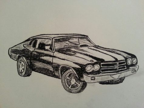 1970 Chevelle - 8/13 Chevelle Tattoo, Vehicle Drawing, 71 Chevelle, 1971 Chevelle, 70 Chevelle, 1970 Chevelle, Car Drawing, Doodle Tattoo, Chevelle Ss