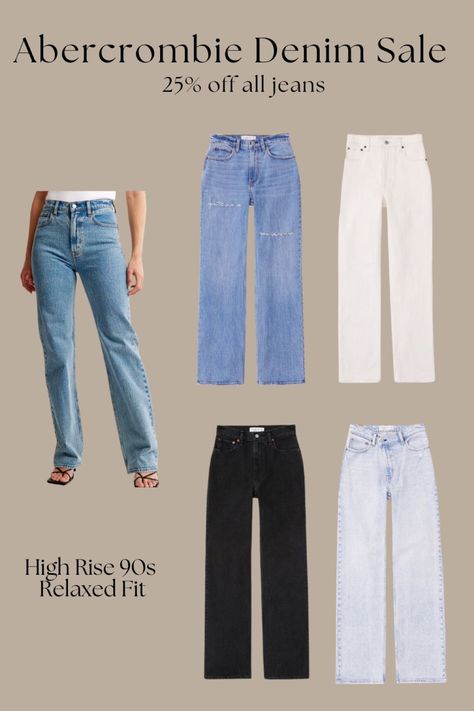 Looking for denim styles that you can wear with fall and winter outfits? I love this high rise 90s cut! Abercrombie has them in so many colors and washes. They are perfect for back to school, fall outfits and everyday outfits. Tap to shop! High Rise 90s Relaxed Jean, 90s Cut, Fall Prep, Fall And Winter Outfits, All Jeans, Relaxed Jeans, Seasonal Fashion, Fall And Winter, High Jeans