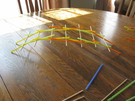 Almost Unschoolers: Summer Fun 2014 - Building a Da Vinci Style Arched Bridge Straw Bridge, Stem Bridges, Home Decor Ideas Paper, Engineering Challenges, Steam Classroom, Kids Stem Activities, Arched Bridge, Bridge Engineering, Camera Lucida