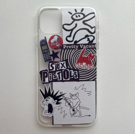 Made by aprilmoonarts on Instagram #phonecase #phonecasedesign #phonecaseaesthetic #phonecaseideas #aesthetic Stickered Phone Cases, Decorated Phone Cases Aesthetic, Phone Case Diy Aesthetic, Phone Cases Aesthetic Grunge, Grunge Phone Case, Aesthetic Phonecases, Phone Cases Ideas, Phonecase Aesthetic, Phonecase Ideas