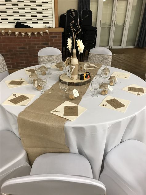 My rustic wedding table set up. Wedding Table Set Up No Plates, Table Set Up Without Plates, Wedding Table Settings Without Plates, Rustic Wedding Table Setting, Wedding Buffet Table, Wedding Table Set, Wedding Table Setup, Mitzvah Decor, Rustic Table Setting