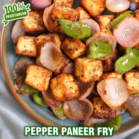 Rajshri Food - Pepper Paneer Fry | Rajshri Food | Chef Varun Inamdar Easy Paneer Starter Recipes, Paneer Dry Recipes, Paneer Starter Recipes, Paneer Fry Recipe, Paneer Fry, Paneer Starters, Starter Ideas, Fried Peppers, French Fries Recipe