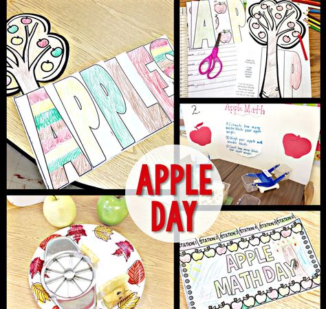 Apple Day Pics Math Day, Apple Day, Apple Math, Apple Unit, Apple Activities, Math Interactive Notebook, Language Art Activities, I Love Summer, Autumn Activities For Kids