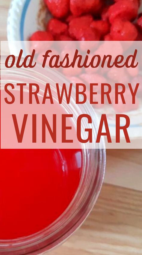 Strawberry Cider, Homemade Vinegar, Fruit Vinegar, Strawberry Vinegar, Flavored Vinegars, Infused Vinegars, Fermenting Jars, Canning Fruit, Canning Food Preservation