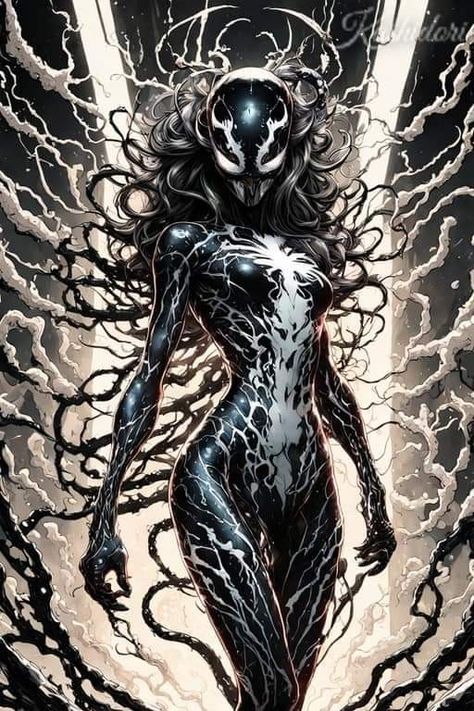 Venom Oc Girl, Female Venom, Lady Venom, Venom Girl, Symbiotes Marvel, Venom Art, Venom Comics, Marvel Venom, Dnd Monsters