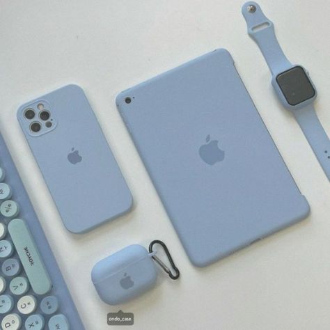 Soft Color Aesthetic, Cheengu Blue, Sky Blue Aesthetic, Aesthetic Light Blue, Apple Gadgets Iphone, Teal Aesthetic, Mobile Watch, Cyan Color, Apple Iphone Accessories