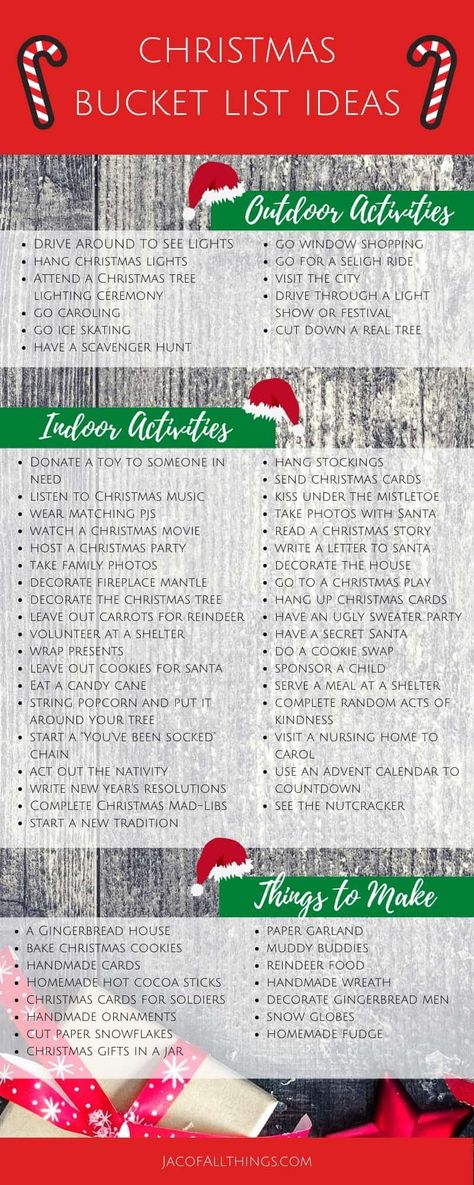 Family Christmas Activities, Christmas Bucket List Ideas, Christmas Checklist, Christmas Activities For Families, Christmas Things To Do, Christmas To Do List, Fun List, Christmas Bucket List, Fun Christmas Activities