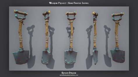 Romain Durand 🔜 GDC 2024 on X: "Finaly had some time for some personnal work during the weekend so here is a HandPainted shovel ! #handpainted #gameart #UnrealEngine #stylized More on my artstation link : https://t.co/LjpEnPRBhS https://t.co/nJ67UtEWrz" / X Props Design, Props Concept, Environment Props, Fantasy Props, 3d Tutorial, 3d Artwork, Weekend Projects, Prop Design, Cool Sketches