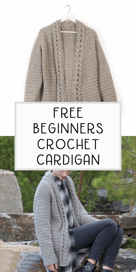 Chunky Crochet Coat Free Pattern, Crochet Jacket Patterns Free, Crochet Cardigan Pattern Free Women Long, Free Crochet Cardigan Patterns For Women Sweater Coats, Crochet Chunky Cardigan Pattern Free, Beginner Crochet Cardigan Pattern Free, Crochet Cardigans For Women Free Pattern, Crochet Cardigan Pattern Free Women Easy, Chunky Crochet Cardigan Pattern Free