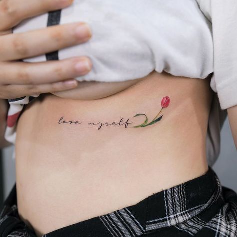 NEMO on Instagram: “Love myself🌷 . . . .…” Love Myself Tattoo, Myself Tattoo, Tattoo Love, Love Myself, Mini Tattoos, I Tattoo, Hand Tattoos, Tatting, Tattoo Quotes