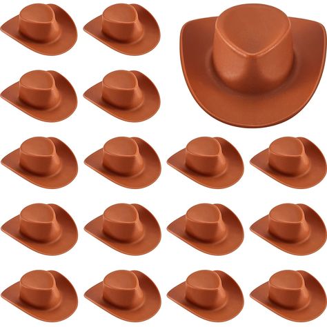 PRICES MAY VARY. Ample Quantity: the package contains 40 pieces mini cowboy cowgirl hats covering the top of the doll's head; Abundant quantity is enough to meet your doll and doll house decoration needs, and you can also share them with your partners or doll lovers Quality Material: the mini western hat is made of quality plastic material with good workmanship and smooth surface, which is comfortable to touch, strong and safe to use, giving you a good experience; While it will add a delicate to Cowboy Party Favors, Mini Cowboy, Mini Cowboy Hat, Brown Cowboy Hat, Tiny Dress, Hat Party, Hat Decoration, Doll Party, Cowboy Party