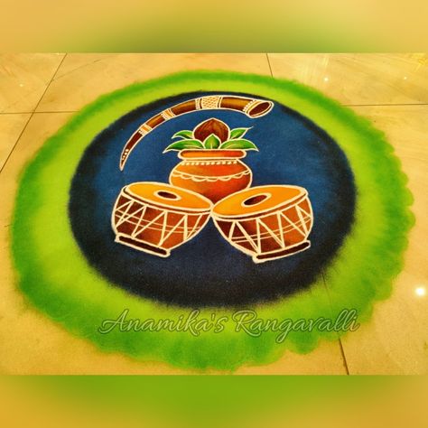 #SangeetNightRangoli #sanairangoli #Sangeetrangoli #Kalashrangoli J Aesthetic Letter Wallpaper, Wedding Rangoli, Traditional Rangoli Design, Rangoli Competition, Rangoli Painting, 3d Rangoli, Traditional Rangoli, Poster Rangoli, Exploration Art