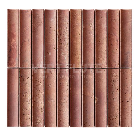 Fluted Travertine, Red Travertine, Travertine Colors, Natural Stones, Mosaic, Stone, Red