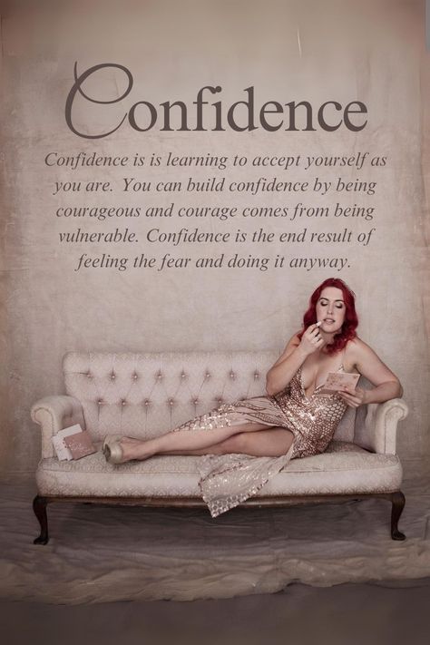 Confidence is is learning to accept yourself as you are. You can build confidence by being courageous and courage comes from being vulnerable. Confidence is the end result of 𝘧𝘦𝘦𝘭𝘪𝘯𝘨 𝘵𝘩𝘦 𝘧𝘦𝘢𝘳 𝘢𝘯𝘥 𝘥𝘰𝘪𝘯𝘨 𝘪𝘵 𝘢𝘯𝘺𝘸𝘢𝘺. Get Confidence, Being Vulnerable, Accept Yourself, Do It Anyway, Build Confidence, How Do I Get, The Fear, Have Faith, Confidence Building