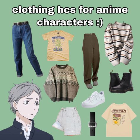 Haikyuu Outfits Ideas, Haikyuu Outfits Inspired, Haikyuu Inspired Outfits, Casual Cosplay Anime, Genderless Fashion, Anime Inspired Outfits, Character Inspired Outfits, Casual Cosplay, Vibe Clothes