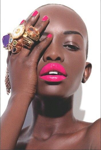 Beautiful!! Bright Lips, Nails Beautiful, The Blacker The Berry, Nails Tips, Bold Lips, Pink Lipstick, Makati, 인물 사진, Pink Lips