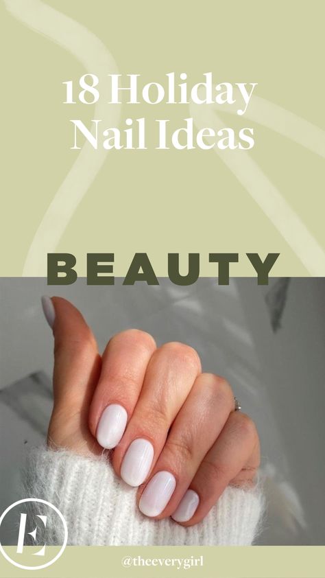 Need some manicure inspo for your holiday nails this year? Try one of these holiday nail ideas. 2024 Holiday Nail Trends, Holiday Nails Pearl, New Year’s Eve Dip Nail Ideas, Christmas Tree Accent Nail, Best White Nail Polish, Pearl Nail Art, Galaxy Nail Art, Red Nails Glitter, Shine Nails