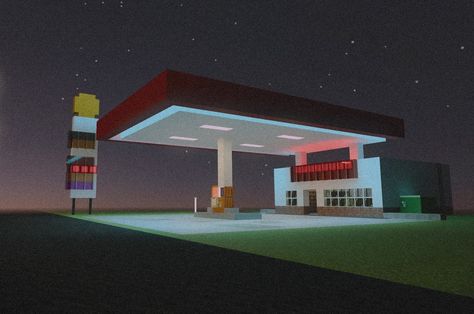 Liminal gas station Liminal Space Gas Station, Liminal Gas Station, Minecraft Gas Station Interior, Minecraft Backrooms Build, Liminal Space Minecraft, Minecraft Liminal Space, Minecraft Space Station, Minecraft Gas Station, Minecraft City Ideas