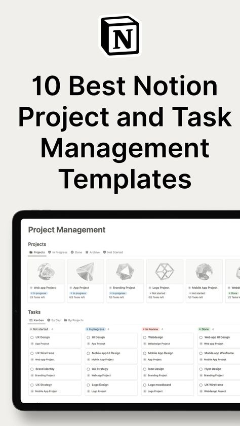 #Notion_Project_Management #Web_App_Ui_Design #Project_Management_Templates #Work_Efficiency Notion Project Management, Notion Template For Work, Free Notion Templates, Web App Ui Design, Notes Project, Project Management Templates, Kanban Board, Time Tracker, Notion Templates