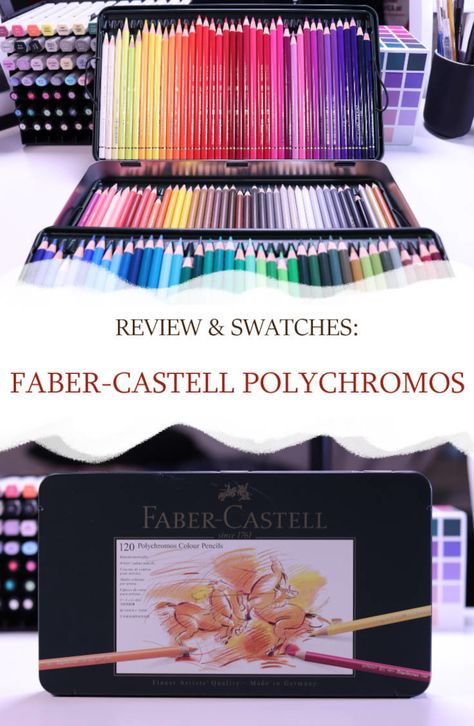 Review and swatches of the Faber Castell Polychromos Faber Castell Polychromos, Coloring Pencils, Coloring Tips, Faber Castell, Art Tools, Adult Coloring, Colored Pencils, Coloring Books, Art Supplies