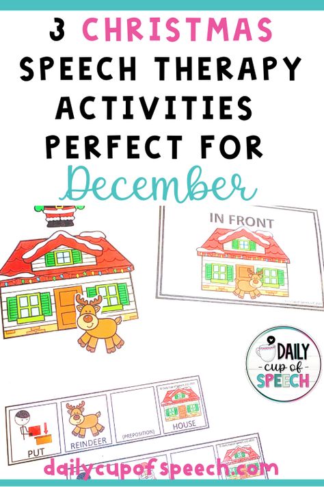 Christmas Speech Therapy Activities Preschool, Christmas Speech Therapy Activities, Christmas Speech Therapy, Speech Therapy Activities Language, Preschool Speech Therapy, Sequencing Worksheets, Language Therapy Activities, Preschool Speech, Speech Room