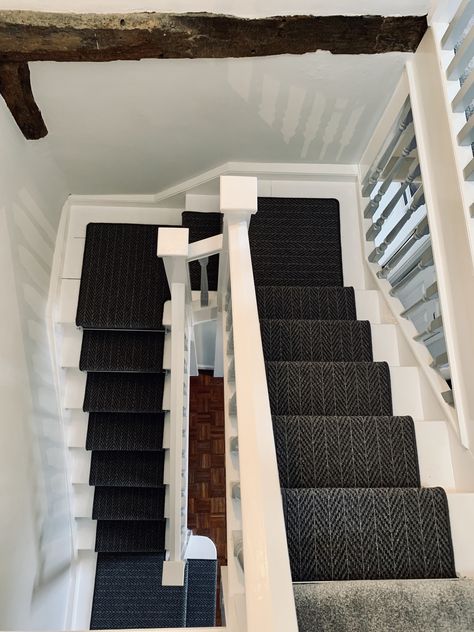 Super popular budget friendly herringbone stair runner!! 🤩 Starting from £139 for 7m runner Dark Grey Briar Herringbone Stair Runner Polypropylene/faux carpet Felt backing Bleach cleanable Other colours available landing pieces available 4m wide at £17.99 per m2 Have a question call/text 07879436368 or email nic@stairrunnersdirect.com Custom sizes available Phloor Ltd Stairrods UK Ltd #stairrunner #GorgeousInteriors #StairRunnersWow #transformyourstairs #stairrunnercarpet #SisalWoolFaux #... Herringbone Stair Runner, Hall Ideas, Gorgeous Interiors, Stair Runners, Stair Runner Carpet, Stair Runner, Herringbone, Budget Friendly, Custom Sizing