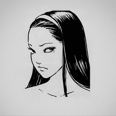 Tomie pfp Tomie Matching Pfp, Tomie Easy Drawing, Tomie Kawakami Drawing, Tomie Pfp Manga, Tomie Pfp Anime, Tomie Kawakami Manga, Tomie Kawakami Tattoo, Tomie Tattoo Design, Tomie Drawing