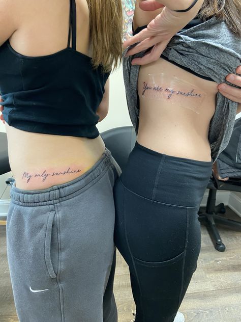 Cute Tattoo Ideas For Mom And Daughter, Matching Sunshine Tattoos, Mom And Daughter Tiny Tattoos, Match Mom And Daughter Tattoos, Matching Mom Tattoos Mother Daughters, Tattoo Ideas Mother Daughter Matching, Mom And Daughter Meaningful Tattoos, Matching Mom And Daughter Tatoos, Mom And Daughter Word Tattoos