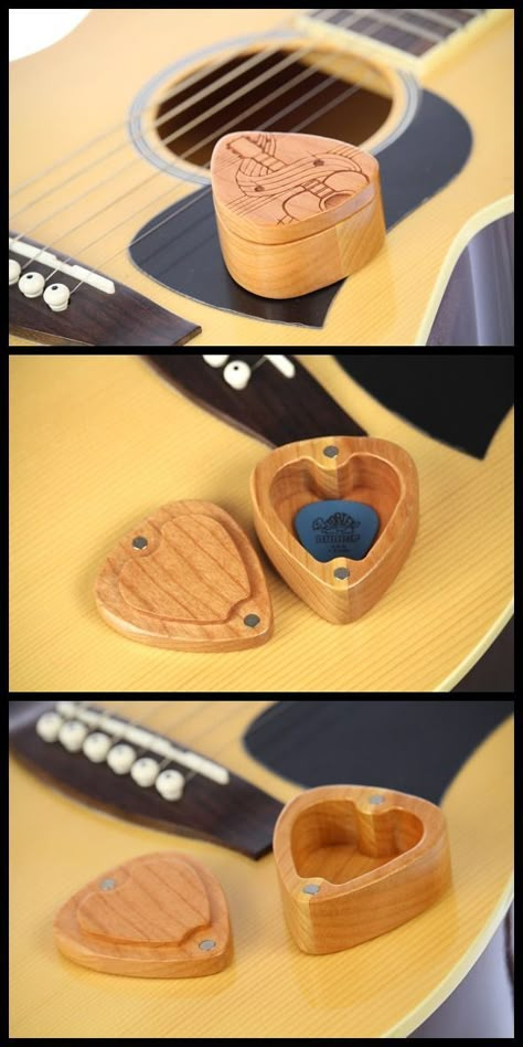 Guitar Pick Box, Cheap Guitars, Unique Guitars, Guitar Stand, Box Patterns, Guitar Art, Guitar Accessories, Ukelele, Guitar Picks