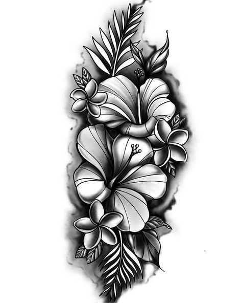 Got a cool design available for the taking if anyone is interested. Lets make it happen 😁 #559tattoos #downtownvisalia #flowertattoo Flower Tattoo Men Arm, Tropical Tattoos, Tattoo Japonais, Tropical Flower Tattoos, 2024 Tattoo, Tropical Tattoo, Flowers Tattoos, Rose Drawing Tattoo, Tattoo Floral