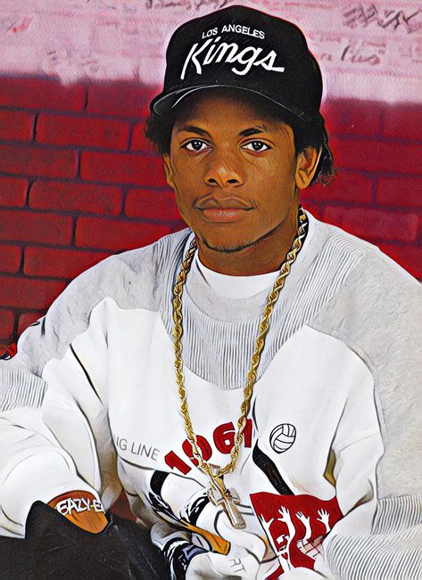 RetroFlowz — Eazy-E Eric Wright, Easy E, 90s Rappers, Tupac Pictures, Hip Hop 90s, Outta Compton, Hip Hop Classics, Hip Hop Artwork, Eazy E