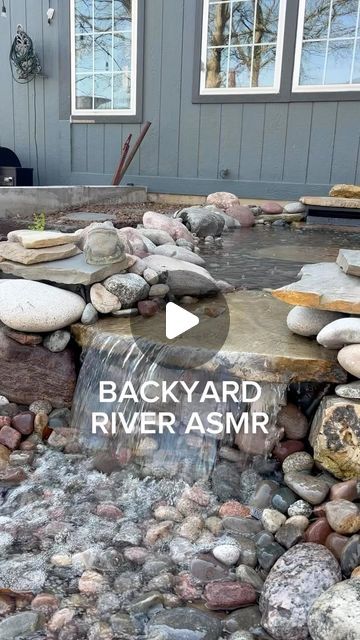 Meg Wilson on Instagram: "Backyard River ASMR. 😉 #diy #backyardgarden #backyard #backyardmakeover #backyardinspo #backyardinspiration #momofthree" Backyard River, Backyard Splash Pad, Hudson Homes, Splash Pad, Backyard Inspiration, Backyard Inspo, Backyard Makeover, Backyard Garden, On Instagram