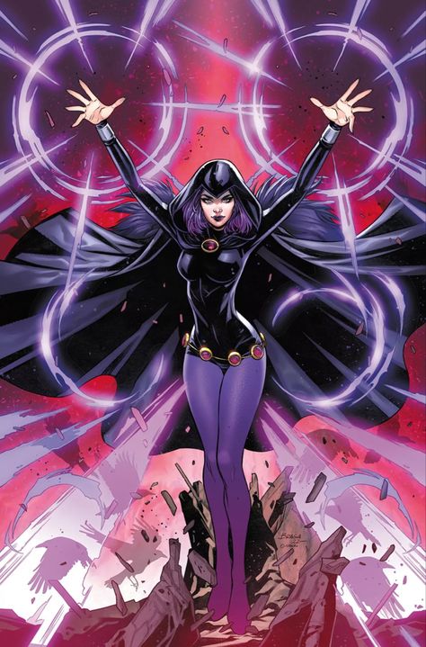 Raven Comics, Raven Outfits, Raven Fanart, Raven Cosplay, Rachel Roth, Dc Women, Raven Art, Raven Teen Titans, Dc Comic Books