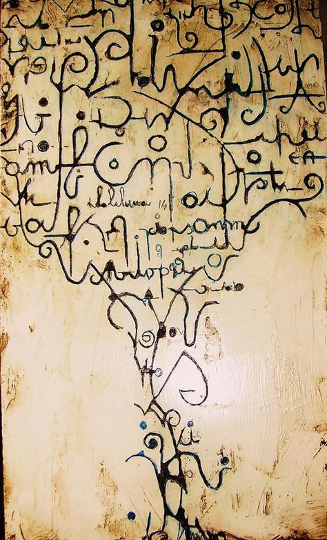 Asemic Writing Art, Asemic Art, Contemporary Calligraphy, Abstract Writing, Asemic Writing, Calligraphy Text, How To Write Calligraphy, Writing Art, Collage Art Mixed Media